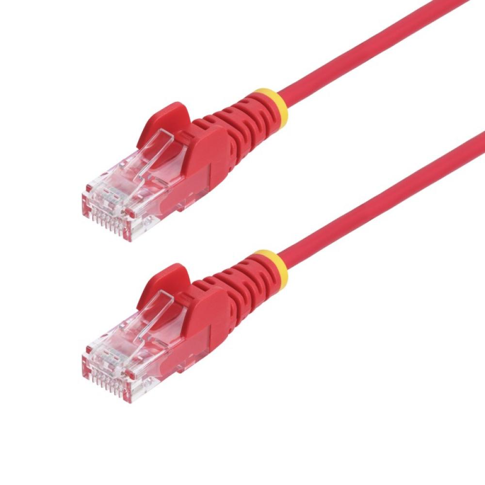 StarTech.com - Cable de Red Ethernet CAT6 Delgado sin Enganches Rojo de 5m - Cable RJ45 Snagless Slim 28AWG - Alambre de Cobre P