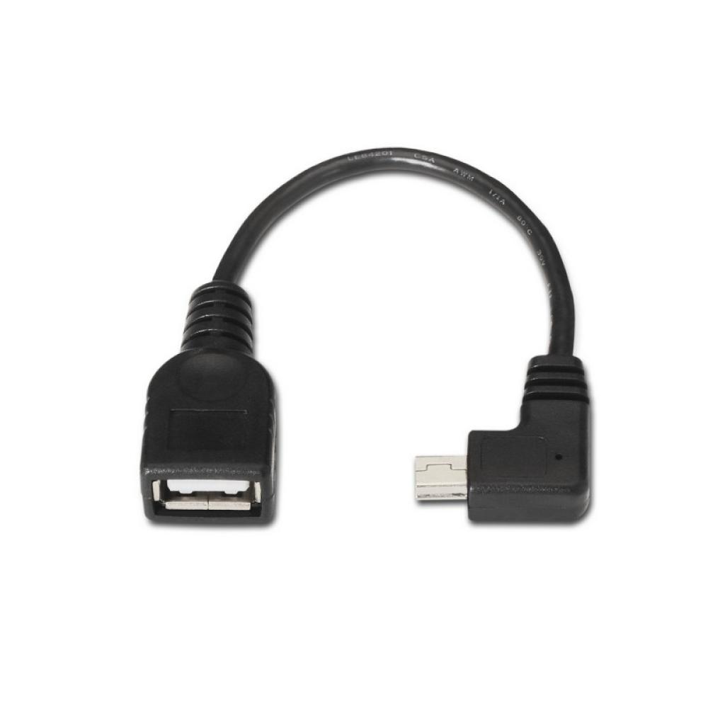 AISENS - A101-0034 cable USB USB 2.0 0,15 m Mini-USB B USB A Negro