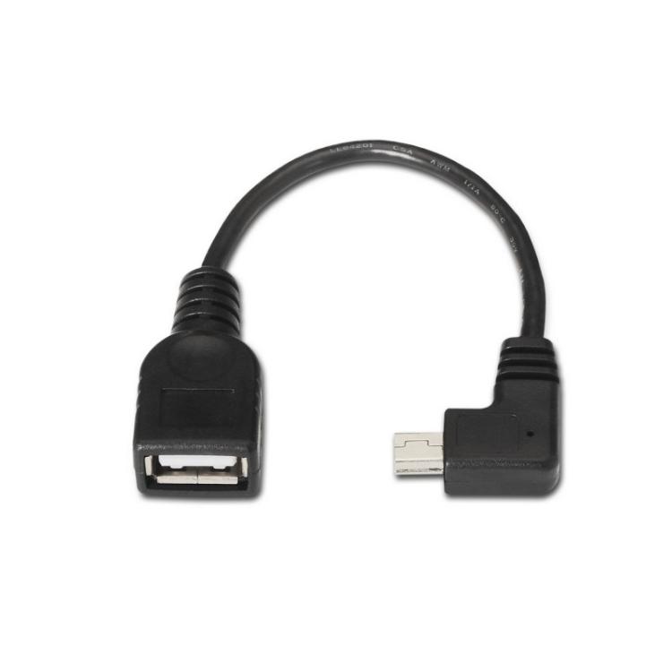 AISENS - A101-0034 cable USB USB 2.0 0,15 m Mini-USB B USB A Negro