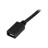 StarTech.com - Cable de 50cm Micro USB de Extensión - Macho a Hembra