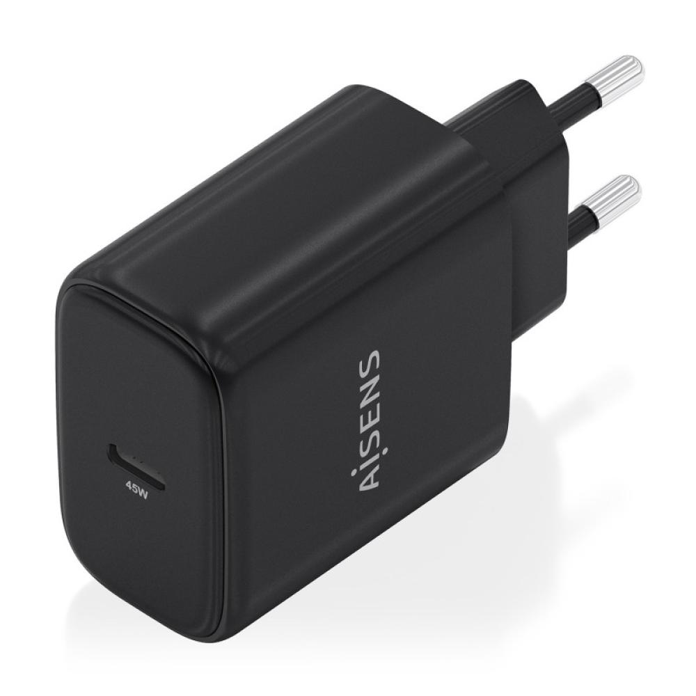 AISENS - Cargador GaN 45W, 1xUSB-C PD3.0, Negro