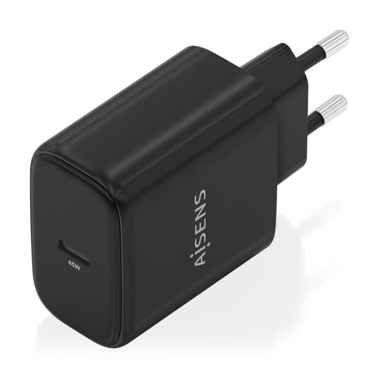 AISENS - Cargador GaN 45W, 1xUSB-C PD3.0, Negro