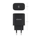 AISENS - Cargador GaN 45W, 1xUSB-C PD3.0, Negro