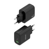 AISENS - Cargador GaN 45W, 1xUSB-C PD3.0 QC4.0, 1xUSB-A QC3.0, Negro