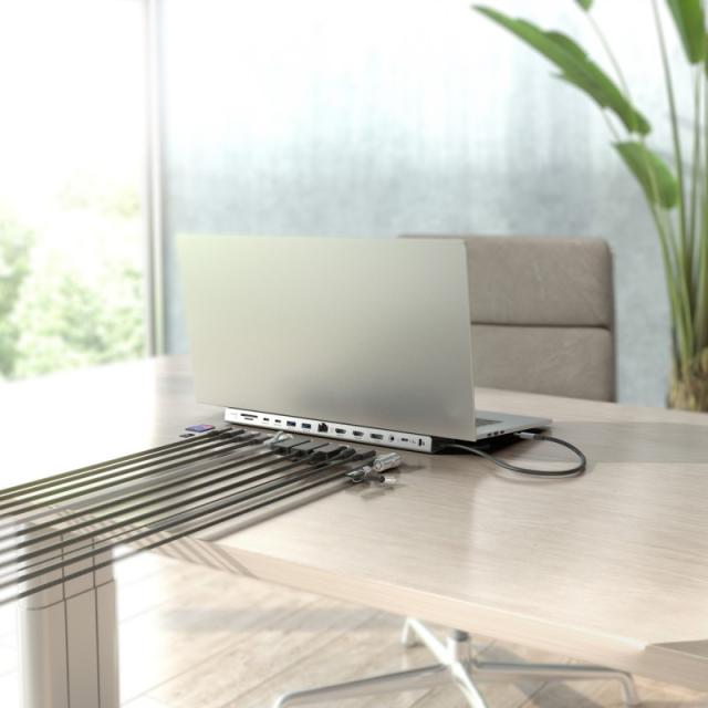 AISENS - USB-C Dock 13 en 1, USB-C A 2xHDMI, 1xDisplayPort, 1xRJ45, 3xUSB-A, 2xUSB-C, 1xUSB-C PD, 1xSD, 1xMicro SD, 1xAudio, 1xR