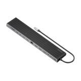 AISENS - USB-C Dock 13 en 1, USB-C A 2xHDMI, 1xDisplayPort, 1xRJ45, 3xUSB-A, 2xUSB-C, 1xUSB-C PD, 1xSD, 1xMicro SD, 1xAudio, 1xR