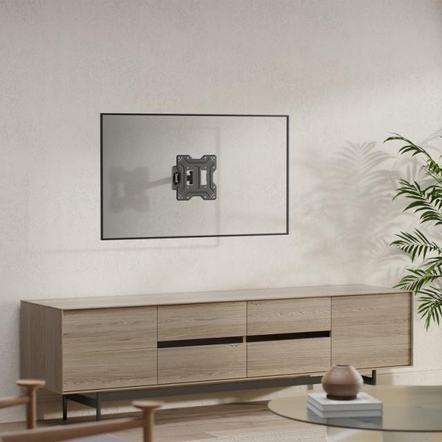 AISENS - Soporte Eco Giratorio, Inclinable Para Monitor/TV 30kg (2 Pivotes) De 23"-43", Negro