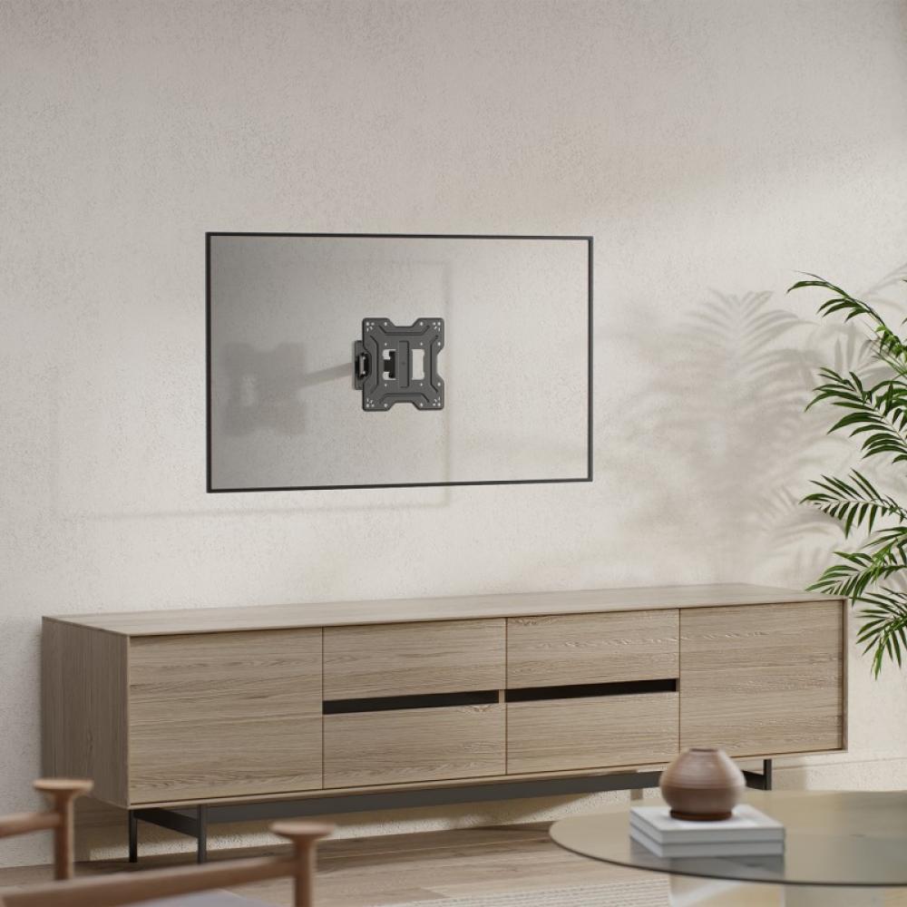 AISENS - Soporte Eco Giratorio, Inclinable Para Monitor/TV 30kg (2 Pivotes) De 23"-43", Negro