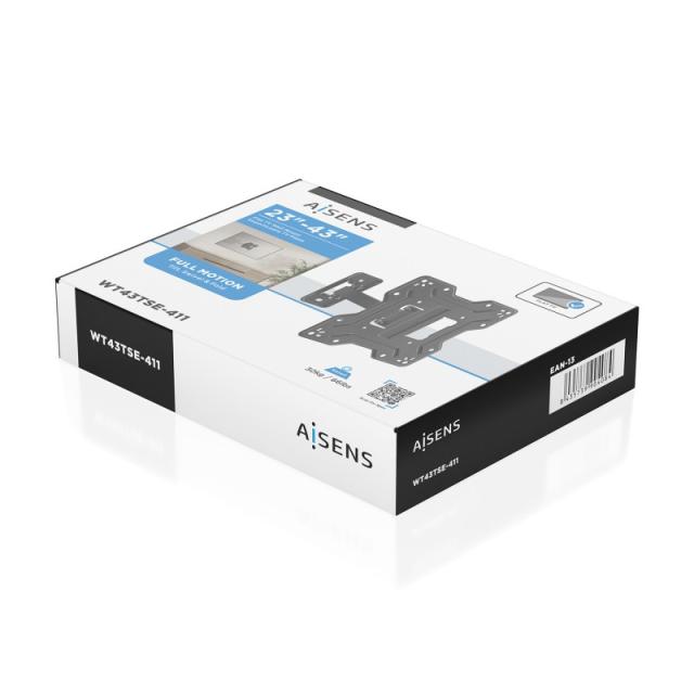 AISENS - Soporte Eco Giratorio, Inclinable Para Monitor/TV 30kg (2 Pivotes) De 23"-43", Negro