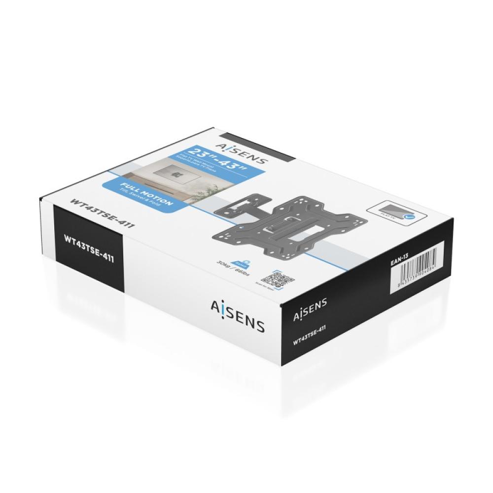 AISENS - Soporte Eco Giratorio, Inclinable Para Monitor/TV 30kg (2 Pivotes) De 23"-43", Negro