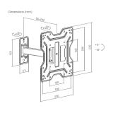 AISENS - Soporte Eco Giratorio, Inclinable Para Monitor/TV 30kg (2 Pivotes) De 23"-43", Negro