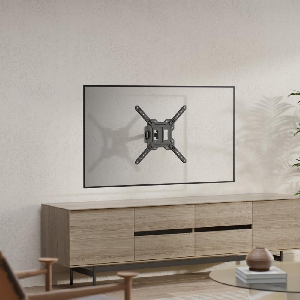 AISENS - Soporte Eco Giratorio, Inclinable Para Monitor/TV 30kg (2 Pivotes) De 23"-65", Negro