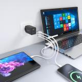 AISENS - Cargador GaN 65W, 2xUSB-C PD3.0 QC4.0, 1xUSB-A QC3.0, Negro - ASCH-65W3P073-BK