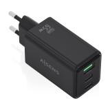 AISENS - Cargador GaN 65W, 2xUSB-C PD3.0 QC4.0, 1xUSB-A QC3.0, Negro - ASCH-65W3P073-BK