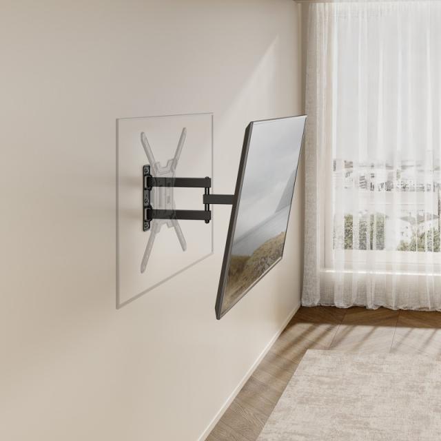 AISENS - Soporte Eco Giratorio, Inclinable Para Monitor/TV 30kg (3 Pivotes) De 23"-65", Negro