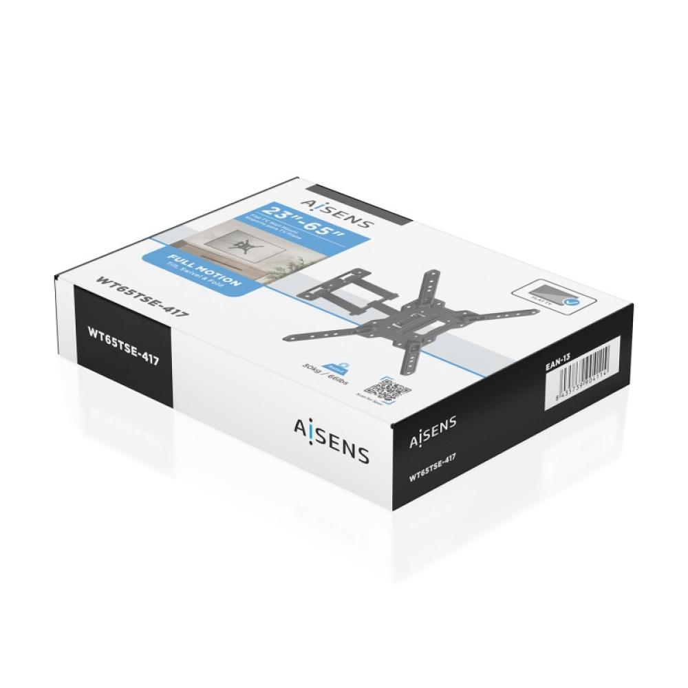 AISENS - Soporte Eco Giratorio, Inclinable Para Monitor/TV 30kg (3 Pivotes) De 23"-65", Negro