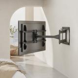 AISENS - Soporte Pro Giratorio, Inclinable y Nivelable para Monitor/TV 50kg de 43"-80", Negro