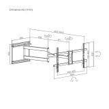 AISENS - Soporte Pro Giratorio, Inclinable y Nivelable para Monitor/TV 50kg de 43"-80", Negro