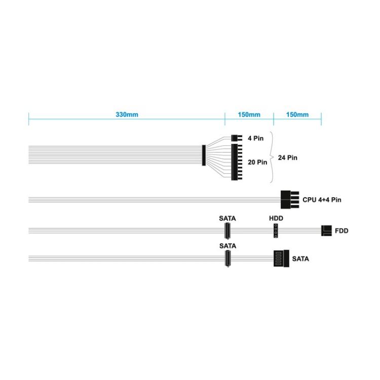 AISENS - Fuente Alimentacion TFX 500W OEM, Plata