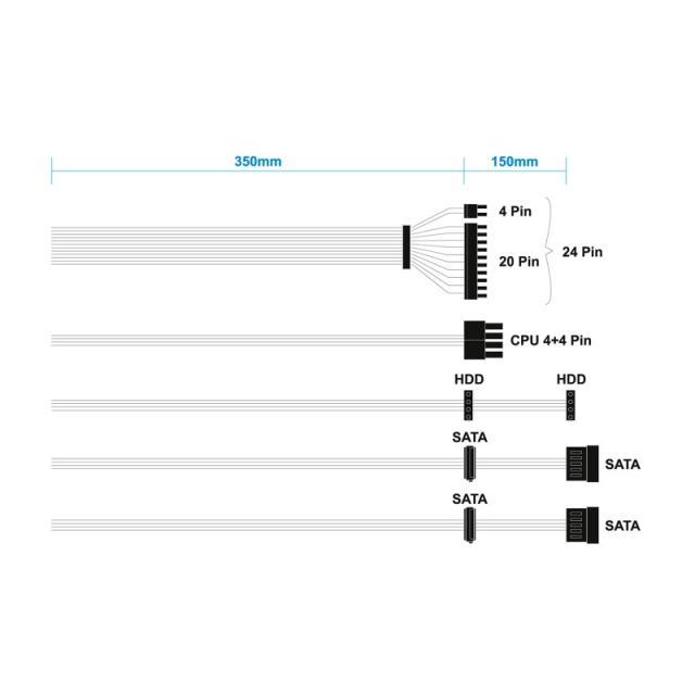 AISENS - Fuente Alimentacion ATX 500W OEM, Plata
