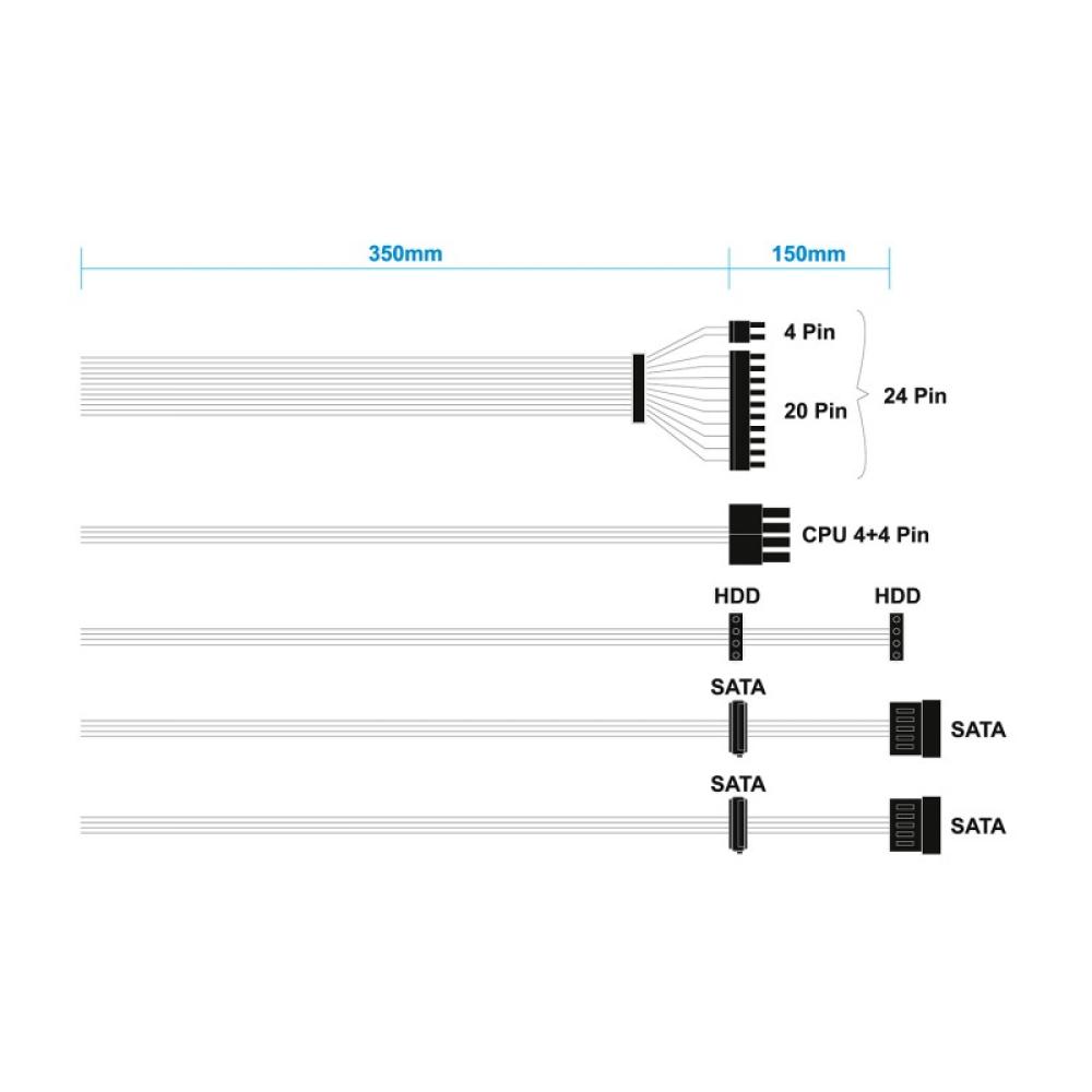 AISENS - Fuente Alimentacion ATX 500W OEM, Plata