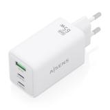 AISENS - Cargador GaN 65W, 2xUSB-C PD3.0 QC4.0, 1xUSB-A QC3.0, Blanco - ASCH-65W3P072-W