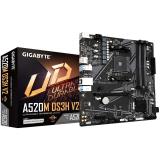 GIGABYTE - Placa base A520M DS3H V2 - Soporta CPUs AMD Ryzen serie 5000 AM4, hasta 4733 MHz DDR4 (OC), PCIe 3.0 x16, LAN GbE, US