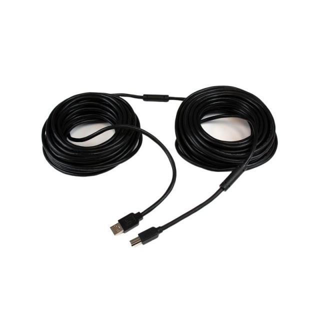 StarTech.com - Cable 20 Metros 20m USB B Macho a USB A Macho Activo Amplificado USB 2.0 - Impresora