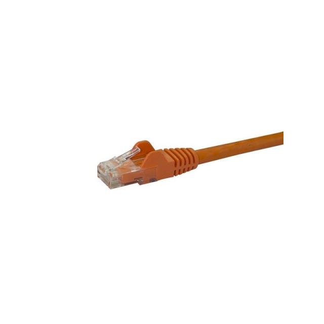 StarTech.com - Cable de 2m Naranja de Red Gigabit Cat6 Ethernet RJ45 sin Enganche - Snagless