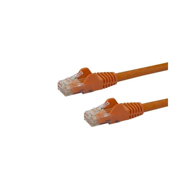StarTech.com - Cable de 2m Naranja de Red Gigabit Cat6 Ethernet RJ45 sin Enganche - Snagless