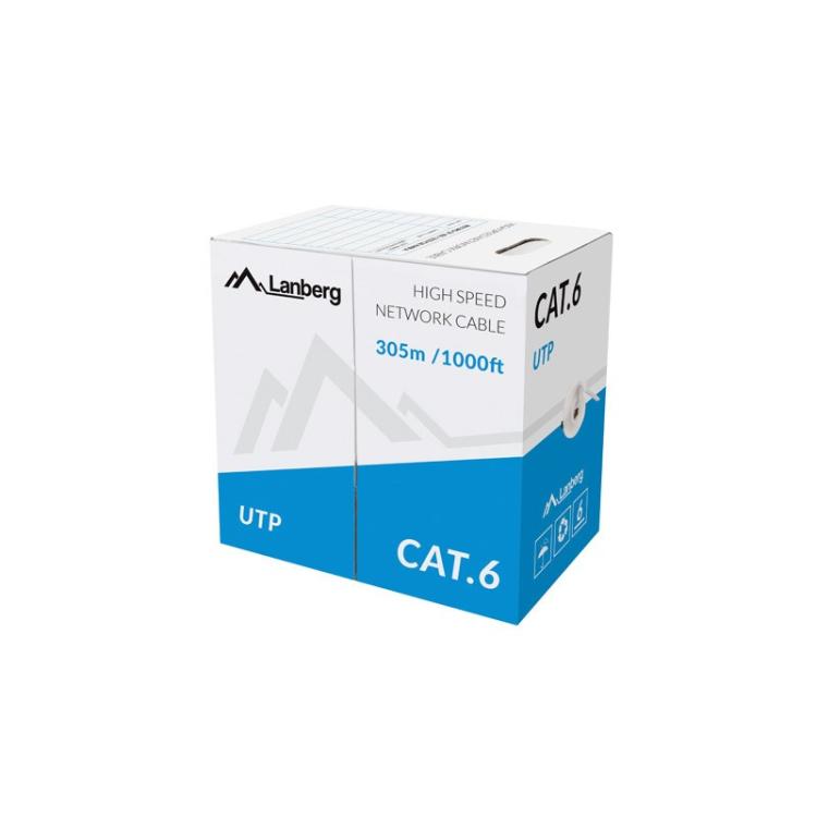 Lanberg - LCU6-11CU-0305-S cable de red Gris 305 m Cat6 U/UTP (UTP)