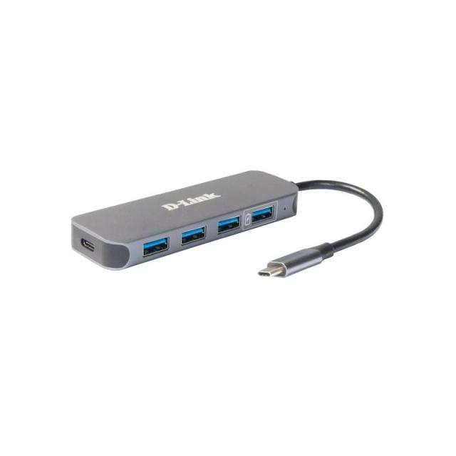 D-Link - DUB-2340 hub de interfaz USB Tipo C 5000 Mbit/s Gris