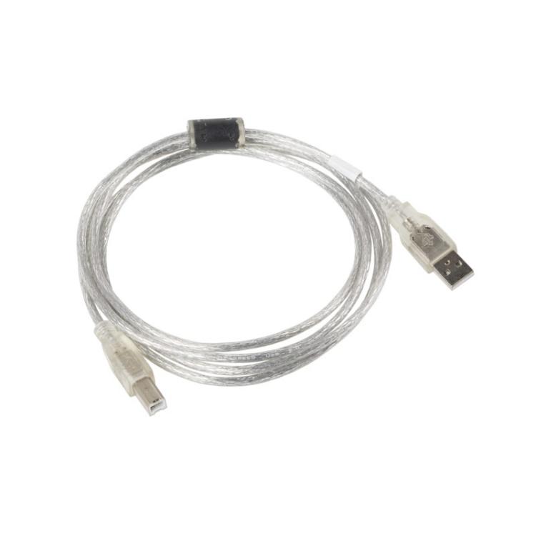 Lanberg - CA-USBA-12CC-0018-TR cable USB USB 2.0 1,8 m USB B Transparente