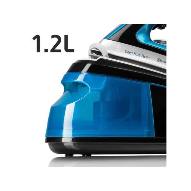 Haeger - SG-22B.001A estación plancha al vapor 2250 W 1,2 L Suela de cerámica Negro, Azul, Acero