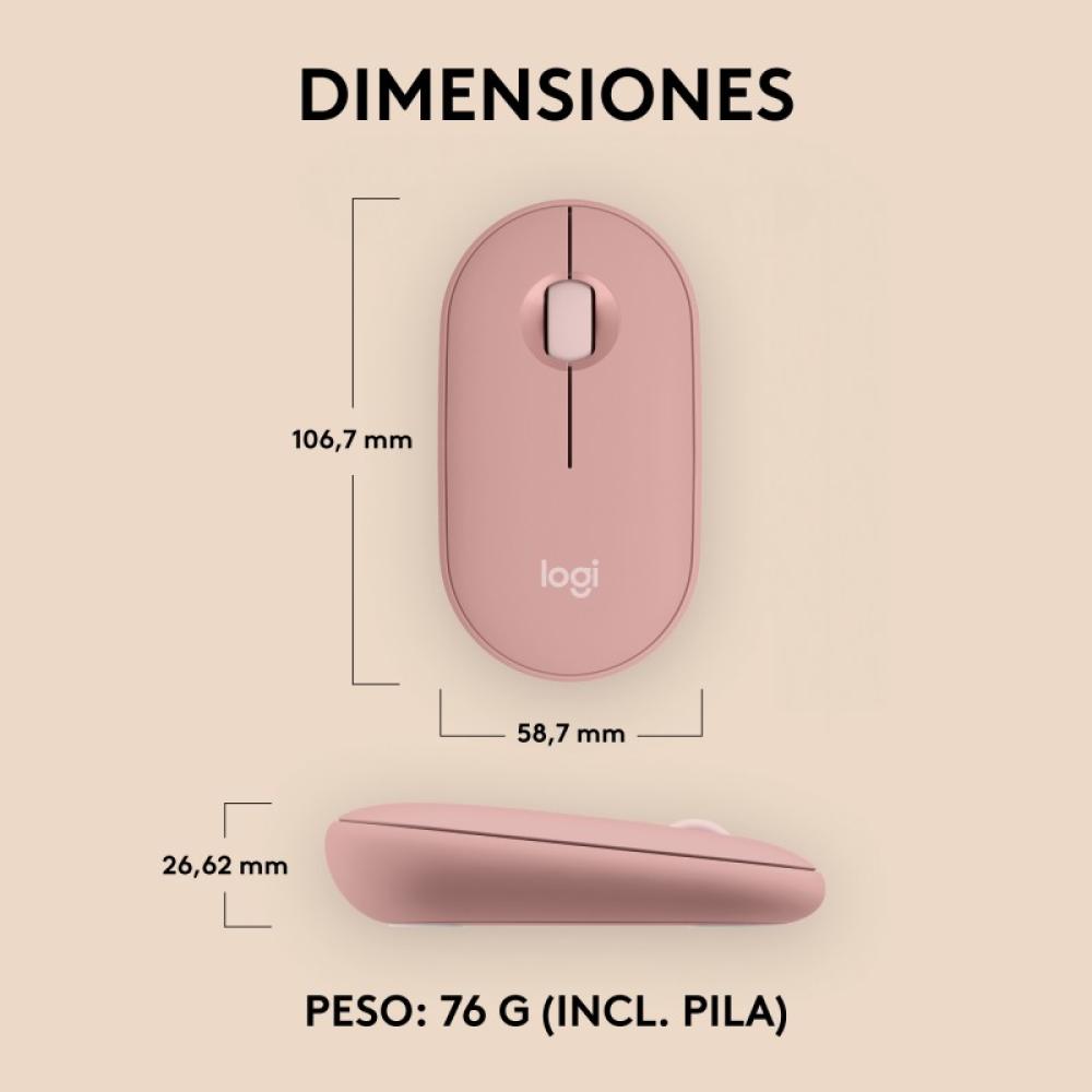 Logitech - 910-007014 ratón Viajes Ambidextro RF Wireless + Bluetooth Óptico 4000 DPI