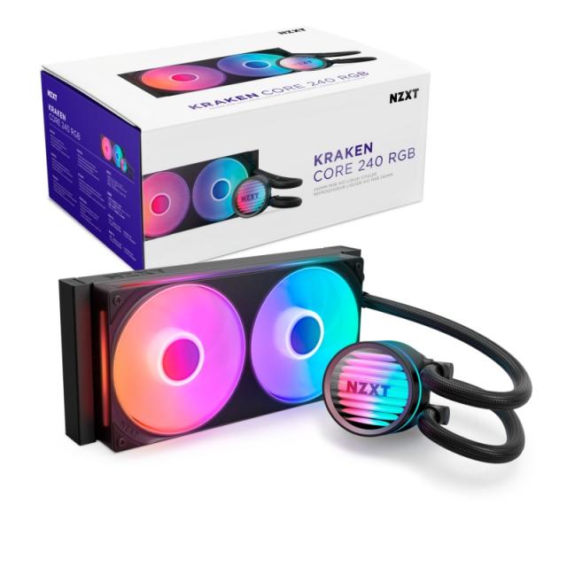 NZXT - Kraken Core 240 RGB Procesador Kit de refrigeración líquida 12 cm Negro 1 pieza(s)