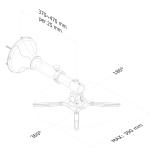 Neomounts - BEAMER-W050SILVER Soporte de pared para proyector - prof. 37-47 cm - movimiento completo