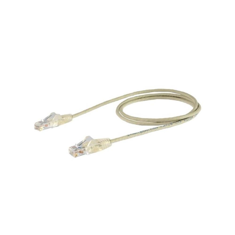 StarTech.com - Cable Cat6 de 50cm - Delgado - con Conectores RJ45 sin Enganches - Gris