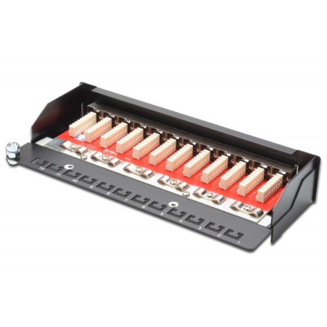 Digitus - Panel de conexión CAT 6A de sobremesa, clase EA, apantallado, negro