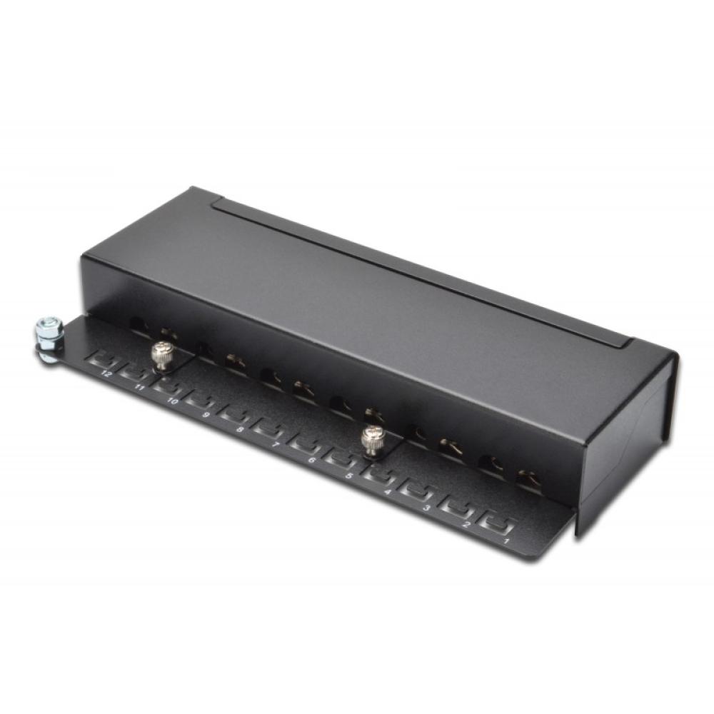 Digitus - Panel de conexión CAT 6A de sobremesa, clase EA, apantallado, negro