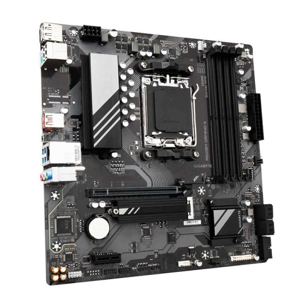 GIGABYTE - A620M GAMING X Placa base - Soporta CPUs AMD Ryzen 8000, VRM digital de 8+2+1 fases, hasta 8000MHz DDR5 (OC), 1xPCIe