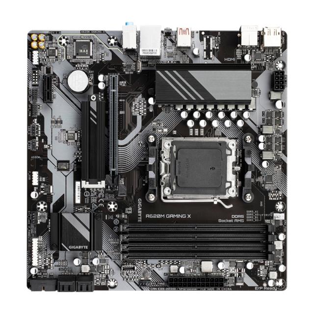 GIGABYTE - A620M GAMING X Placa base - Soporta CPUs AMD Ryzen 8000, VRM digital de 8+2+1 fases, hasta 8000MHz DDR5 (OC), 1xPCIe