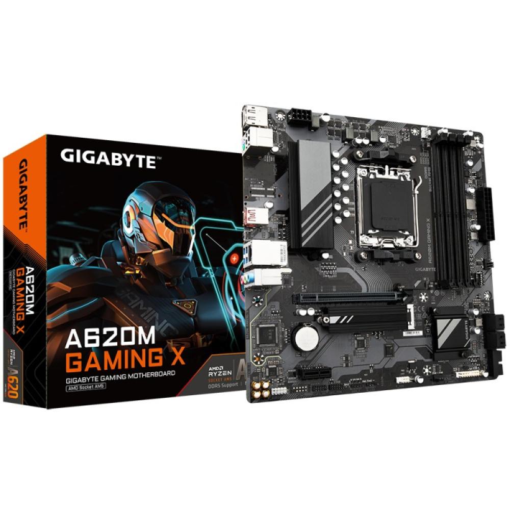 GIGABYTE - A620M GAMING X Placa base - Soporta CPUs AMD Ryzen 8000, VRM digital de 8+2+1 fases, hasta 8000MHz DDR5 (OC), 1xPCIe