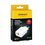 Intenso - POWER ADAPTER USB-A/USB-C/7803012 Universal Blanco Corriente alterna Carga rápida Interior
