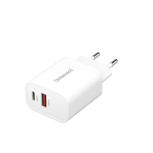 Intenso - POWER ADAPTER USB-A/USB-C/7803012 Universal Blanco Corriente alterna Carga rápida Interior