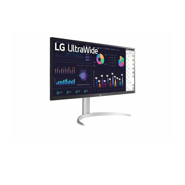 LG - 34WQ650-W pantalla para PC 86,4 cm (34") 2560 x 1080 Pixeles WFHD LCD Plata, Blanco