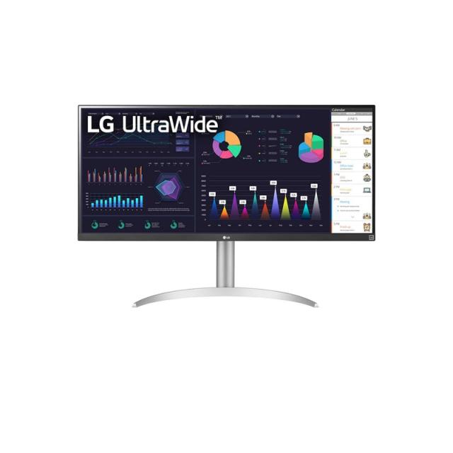 LG - 34WQ650-W pantalla para PC 86,4 cm (34") 2560 x 1080 Pixeles WFHD LCD Plata, Blanco