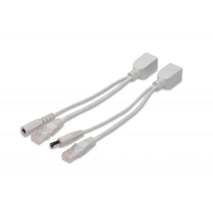 Digitus - Juego de cables PoE pasivos, divisor + inyector