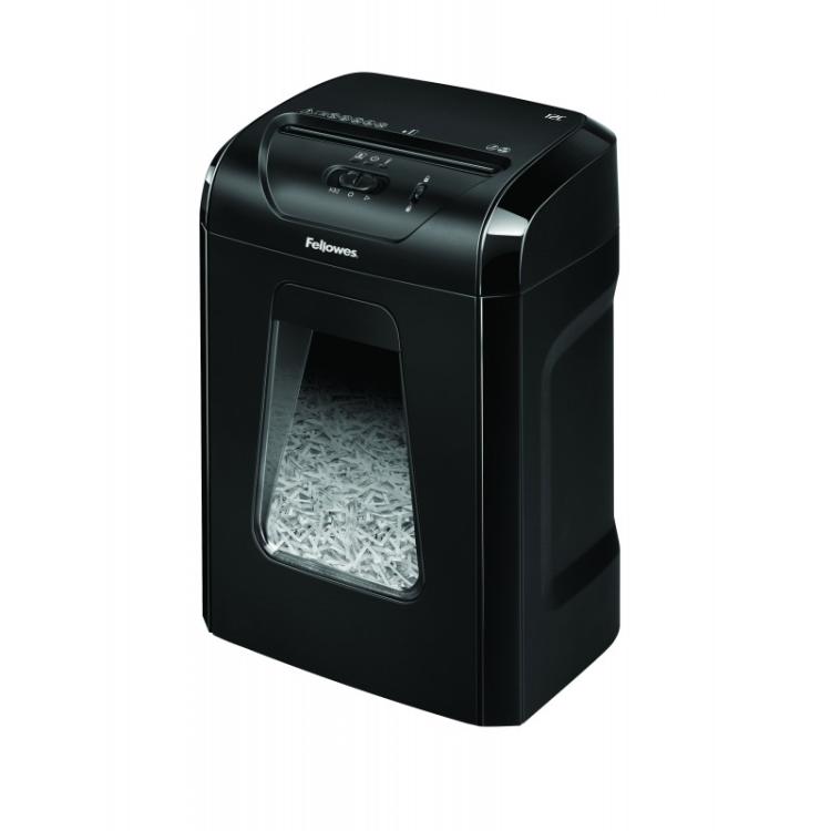 Fellowes - Powershred 12C triturador de papel Corte cruzado 22,5 cm Negro