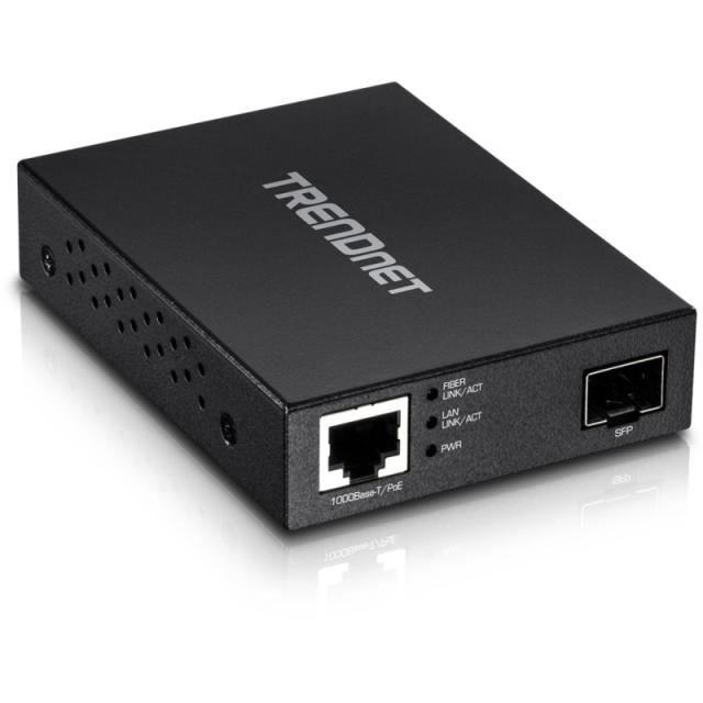Trendnet - TFC-PGSFP convertidor de medio 2000 Mbit/s Negro
